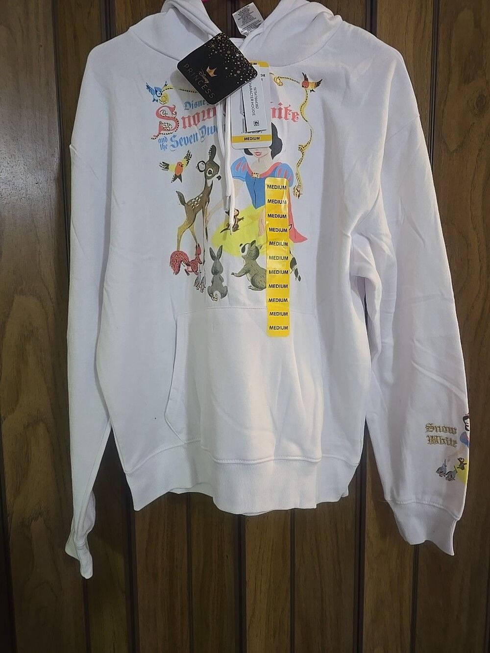 💙NEW Disney Womens Licensed Snow White & the Seven Dwarfs Hooded Sweatshirt Med